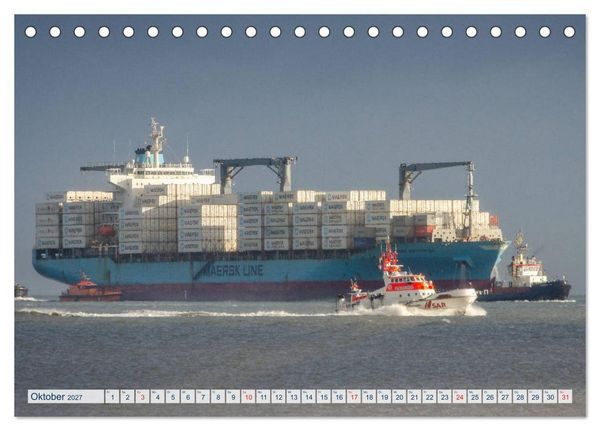 Produktbild: JadeWeserPort Impressionen vom Containerterminal in Wilhelmshaven (Tischkalender 2027 DIN A5 quer), CALVENDO Monatskalender