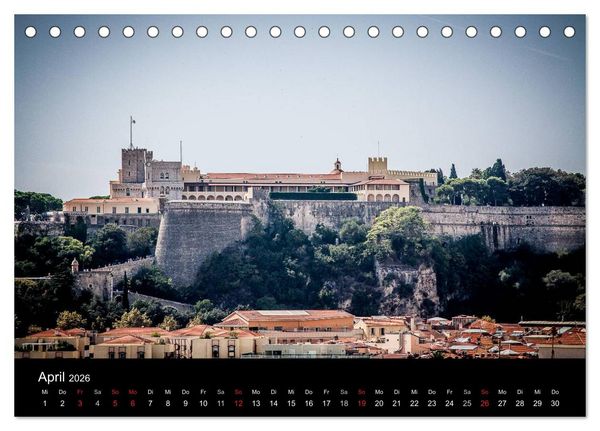 Produktbild: Monaco - Das F&uuml;rstentum an der franz&ouml;sischen Mittelmeerk&uuml;ste (Tischkalender 2026 DIN A5 quer), CALVENDO Monatskalender