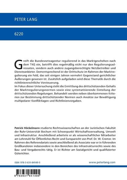 Produktbild: Rechtsschutz Dritter im Rahmen der telekommunikationsrechtlichen Marktregulierung