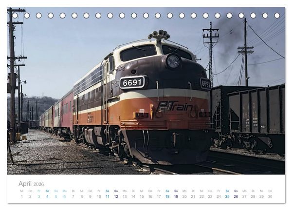 Produktbild: US Diesellokomotiven (Tischkalender 2026 DIN A5 quer), CALVENDO Monatskalender