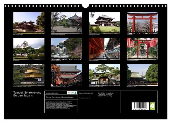 Produktbild: Tempel, Schreine und Burgen Japans (Wandkalender 2026 DIN A3 quer), CALVENDO Monatskalender