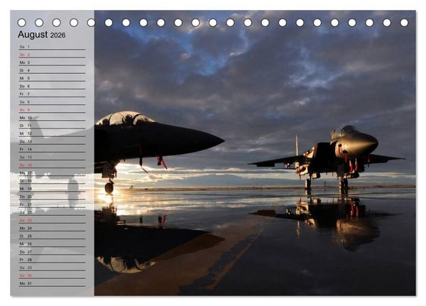 Produktbild: Kampfjets. U.S. Aircraft (Tischkalender 2026 DIN A5 quer), CALVENDO Monatskalender