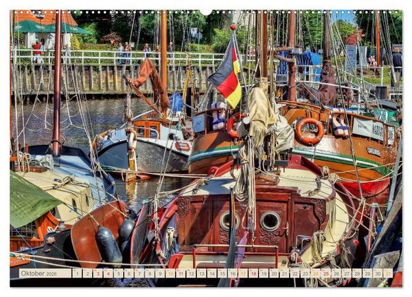 Produktbild: Ostfriesland - der alte Hafen Carolinensiel (hochwertiger Premium Wandkalender 2026 DIN A2 quer), Kunstdruck in Hochglanz