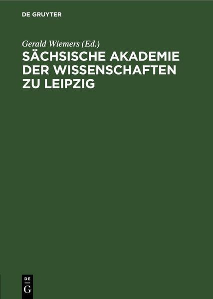 Produktbild: S&auml;chsische Akademie der Wissenschaften zu Leipzig
