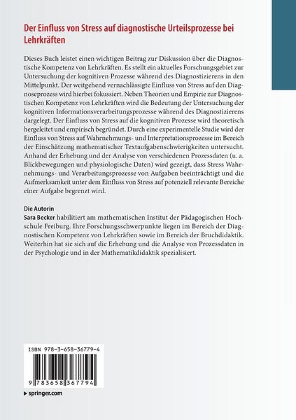 Produktbild: Der Einfluss von Stress auf diagnostische Urteilsprozesse bei Lehrkr&auml;ften