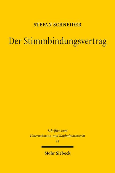 Produktbild: Der Stimmbindungsvertrag