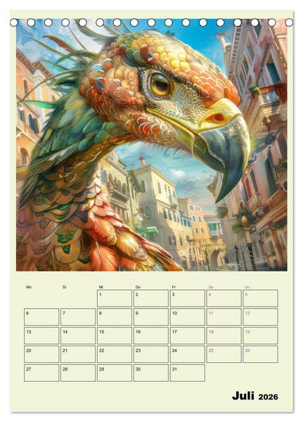 Produktbild: Hybrid Tiere zum Schmunzeln - Planer (Tischkalender 2026 DIN A5 hoch), CALVENDO Monatskalender