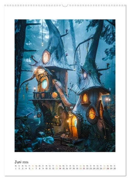 Produktbild: Feenlichterwald - Wo kleine Elfen ihre Fl&uuml;gel ausruhen (hochwertiger Premium Wandkalender 2026 DIN A2 hoch), Kunstdruck in Hochglanz