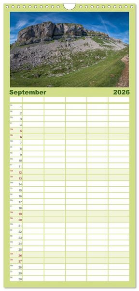 Produktbild: Familienplaner 2026 - Oberallg&auml;u - Oberstdorf und Umgebung mit 5 Spalten (Wandkalender, 21 x 45 cm) CALVENDO