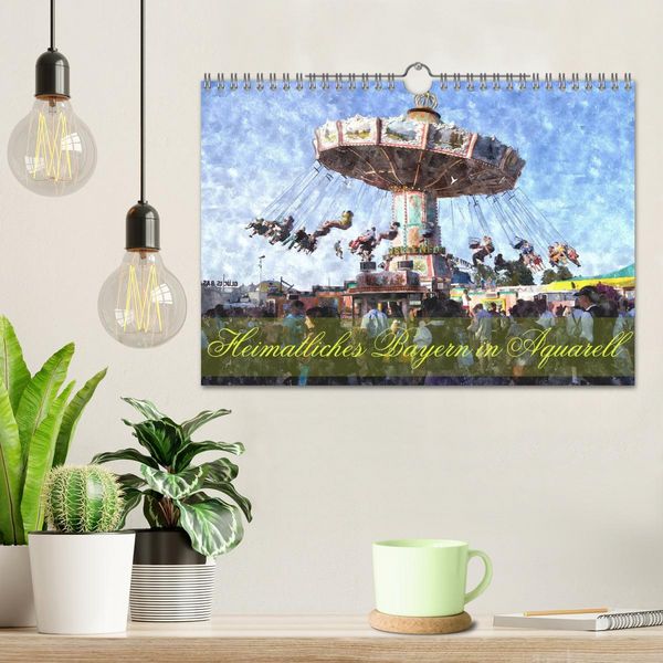 Produktbild: Heimatliches Bayern in Aquarell (Wandkalender 2026 DIN A4 quer), CALVENDO Monatskalender