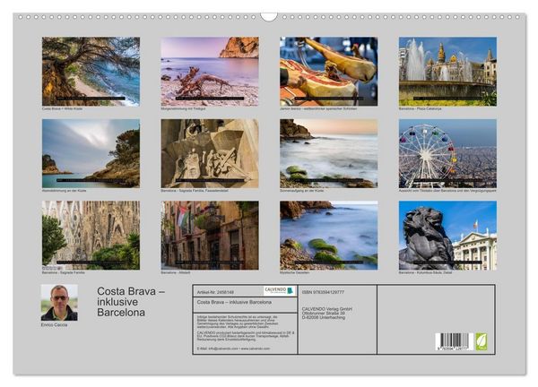 Produktbild: Costa Brava &ndash; inklusive Barcelona (Wandkalender 2027 DIN A2 quer), CALVENDO Monatskalender