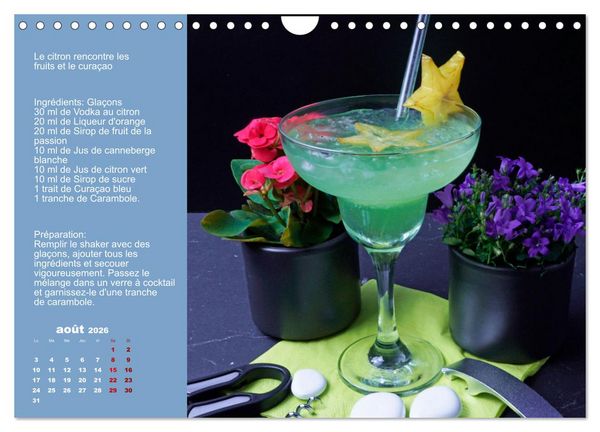 Produktbild: Cocktails de vodka Fascination (Calendrier mural 2026 DIN A4 vertical), CALVENDO calendrier mensuel
