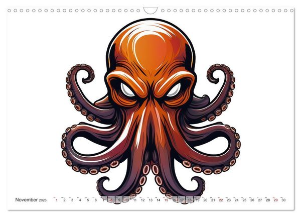 Produktbild: Beast Mode - Wilde Maskottchen (Wandkalender 2026 DIN A3 quer), CALVENDO Monatskalender