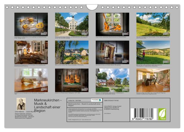 Produktbild: Markneukirchen - Musik & Landschaft einer Region (Wandkalender 2026 DIN A4 quer), CALVENDO Monatskalender