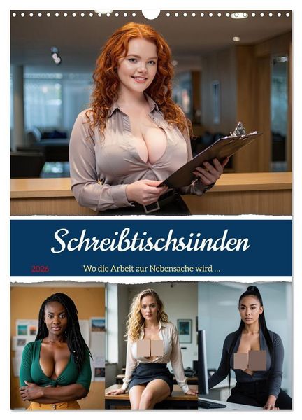 Produktbild: Schreibtischs&uuml;nden (Wandkalender 2026 DIN A3 hoch), CALVENDO Monatskalender