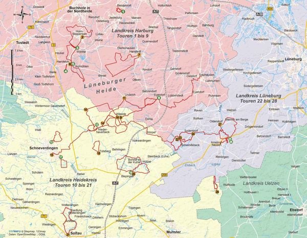 Produktbild: L&uuml;neburger Heide 28 Wanderungen in der alten Kulturlandschaft