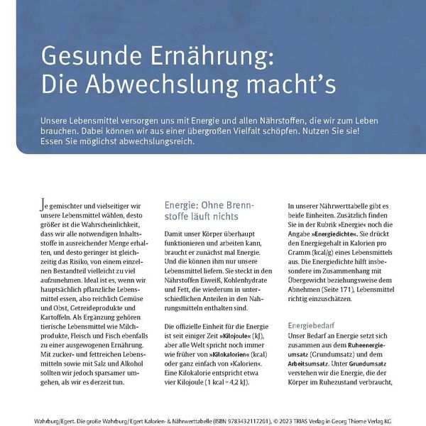 Produktbild: Die gro&szlig;e Wahrburg/Egert Kalorien-&-N&auml;hrwerttabelle