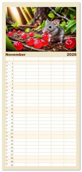 Produktbild: Familienplaner 2026 - Mahlzeit... Wie wir Sie selten sehen! mit 5 Spalten (Wandkalender, 21 x 45 cm) CALVENDO