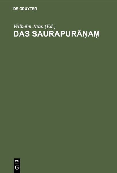 Produktbild: Das Saurapurāṇaṃ