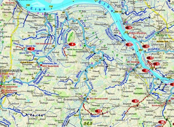 Produktbild: Wassersport-Wanderkarte / Deutschland Nordwest f&uuml;r Kanu- und Rudersport