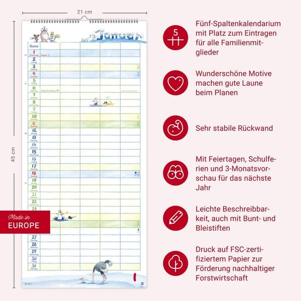 Produktbild: Helme Heine: Familienplaner 2026