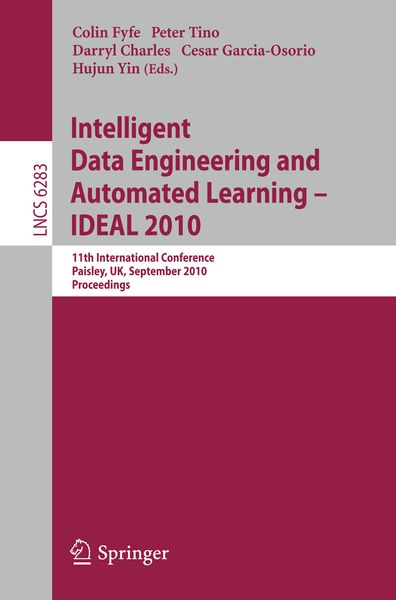 Produktbild: Intelligent Data Engineering and Automated Learning -- IDEAL 2010