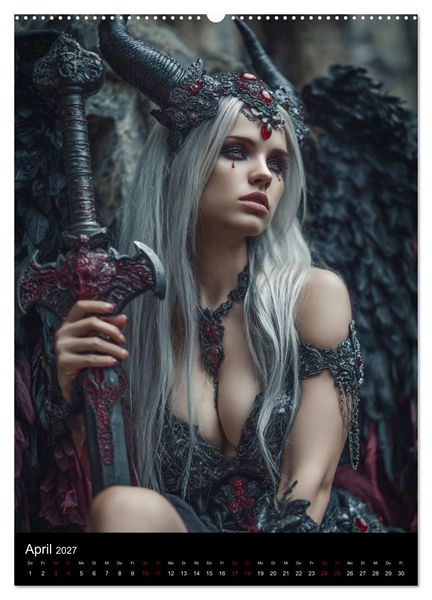 Produktbild: Gothic Angels (Wandkalender 2027 DIN A2 hoch), CALVENDO Monatskalender