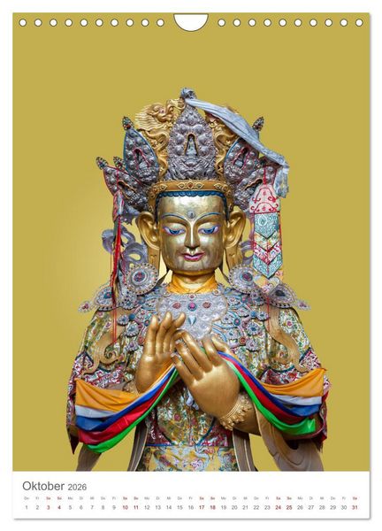Produktbild: Buddha tr&auml;gt Gold (Wandkalender 2026 DIN A4 hoch), CALVENDO Monatskalender