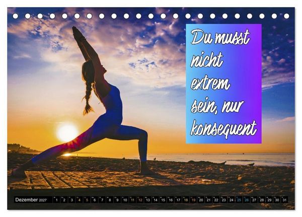 Produktbild: St&auml;rker als gestern &ndash; Sportliche Motivation in Bildern und Spr&uuml;chen (Tischkalender 2027 DIN A5 quer), CALVENDO Monatskalender