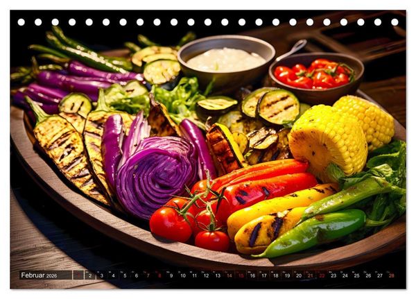 Produktbild: BBQ Feuerzauber - Grillkalender (Tischkalender 2026 DIN A5 quer), CALVENDO Monatskalender