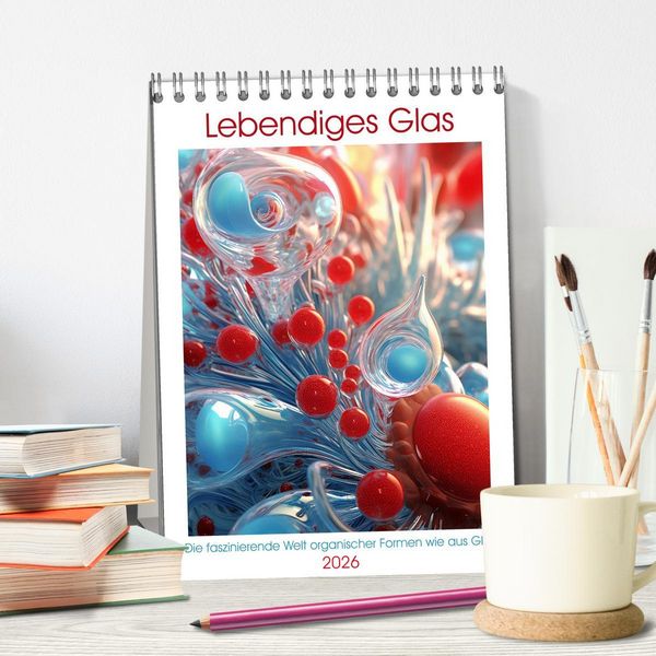 Produktbild: Lebendigs Glas (Tischkalender 2026 DIN A5 hoch), CALVENDO Monatskalender