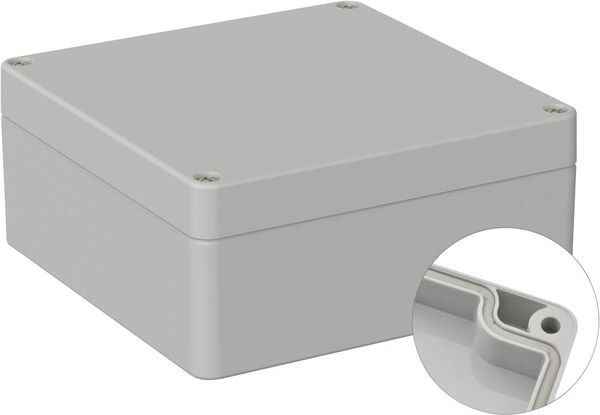 Produktbild: TRU COMPONENTS TC-9065616 Industrie-Geh&auml;use 122 x 120 x 55 ABS Lichtgrau (RAL 7035) 1St.