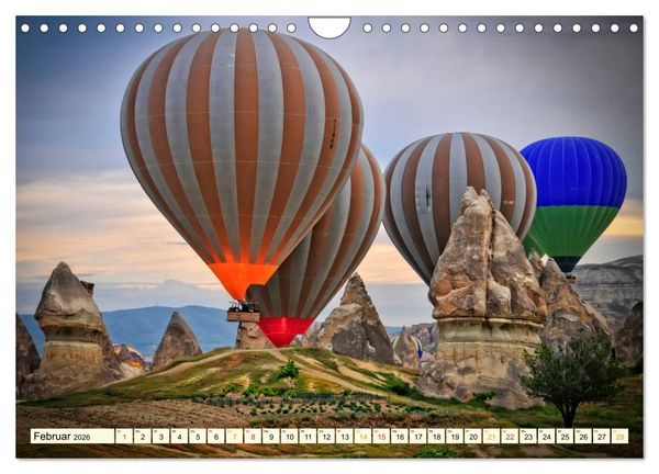 Produktbild: Mit dem Ballon &uuml;ber Kappadokien (Wandkalender 2026 DIN A4 quer), CALVENDO Monatskalender