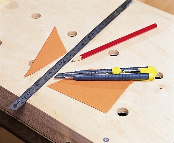 Produktbild: PEBARO 485 - Arbeitsplatte Vollholz Natur 58 x 31 cm mit Einspannhalterung