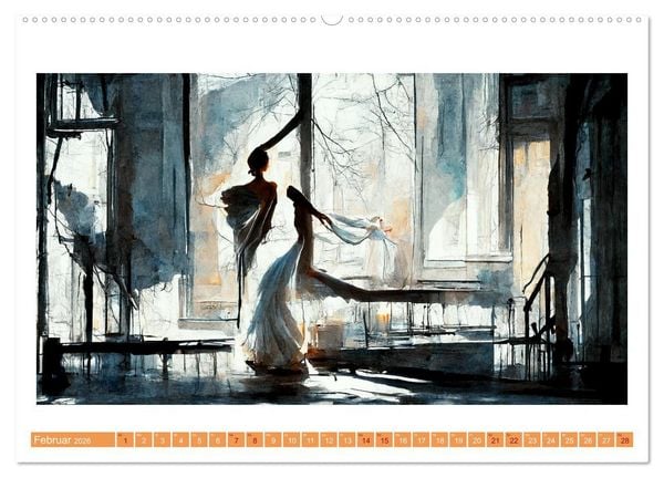 Produktbild: Romatic Ballerina (Wandkalender 2026 DIN A2 quer), CALVENDO Monatskalender