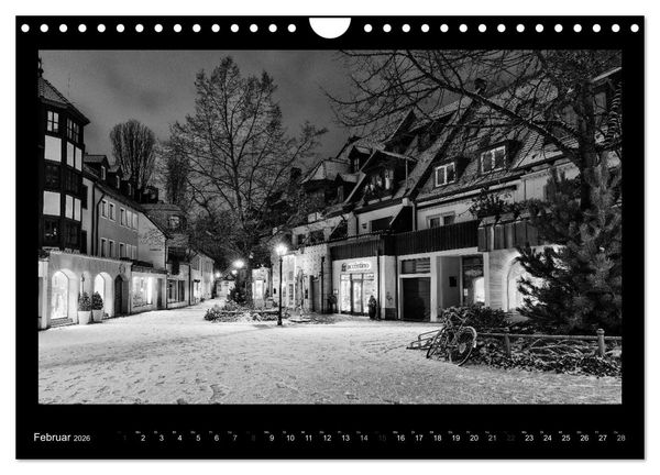 Produktbild: N&uuml;rnberg - Ansichten in schwarz und wei&szlig; (Wandkalender 2026 DIN A4 quer), CALVENDO Monatskalender