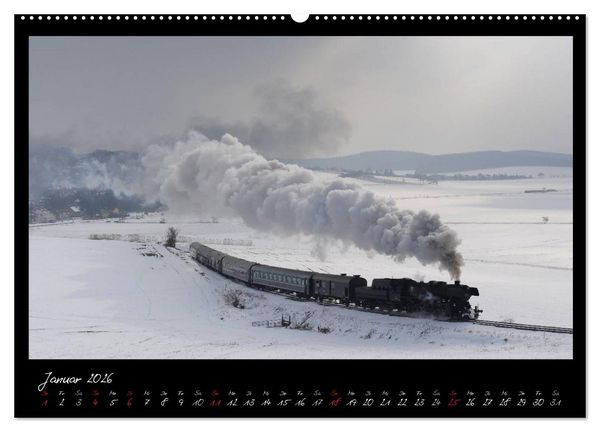 Produktbild: Faszination Dampflokomotive (Wandkalender 2026 DIN A2 quer), CALVENDO Monatskalender