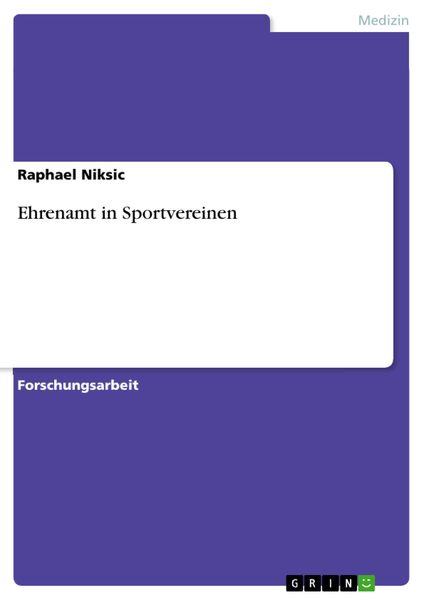 Produktbild: Ehrenamt in Sportvereinen