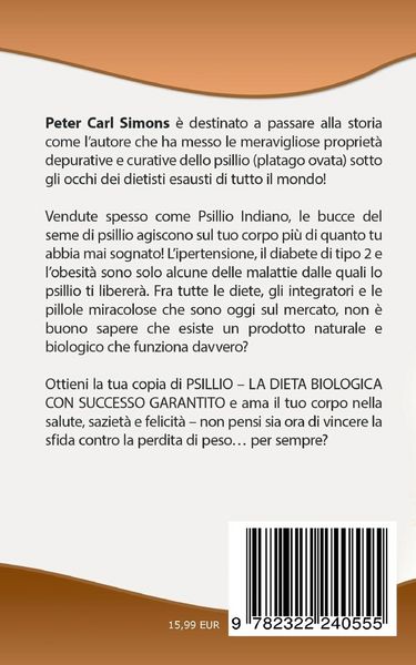 Produktbild: Psillio - la dieta biologica con successo garantito