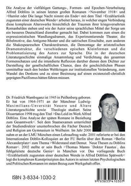 Produktbild: Erz&auml;hlartistik zugunsten einer deutschen Wende in Alfred D&ouml;blins Sp&auml;twerk