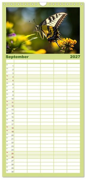 Produktbild: Familienplaner 2027 - Quer durch die Tierwelt der Erde mit 5 Spalten (Wandkalender, 21 x 45 cm) CALVENDO