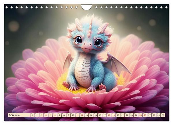 Produktbild: S&uuml;&szlig;e Babydrachen (Wandkalender 2026 DIN A4 quer), CALVENDO Monatskalender