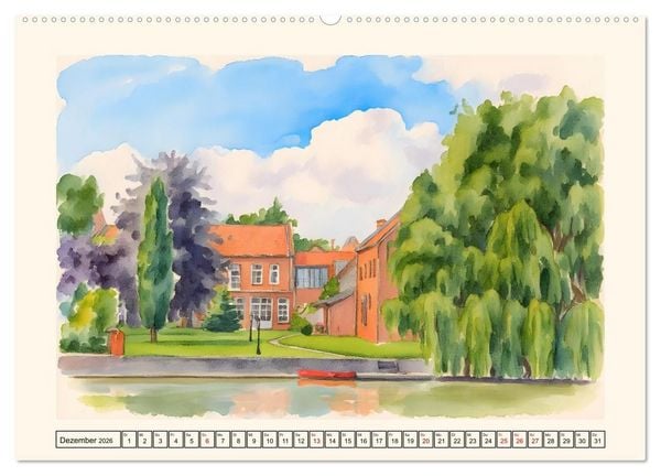 Produktbild: Herz Ostfrieslands - Zauberhaftes Leer (Wandkalender 2026 DIN A2 quer), CALVENDO Monatskalender
