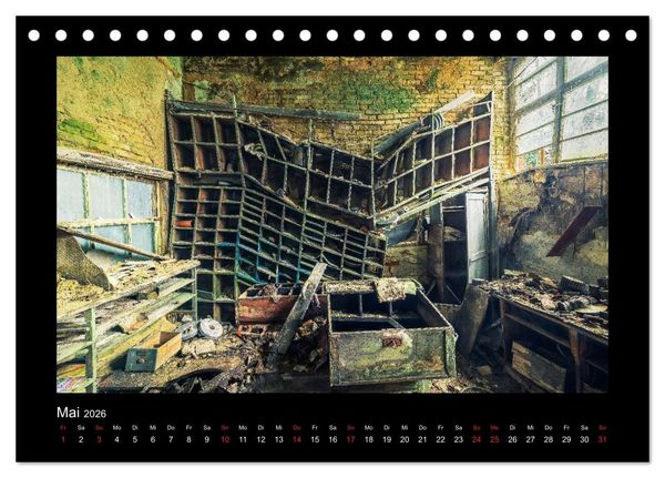 Produktbild: Die Sch&ouml;nheit des Verfalls - Lost Places (Tischkalender 2026 DIN A5 quer), CALVENDO Monatskalender