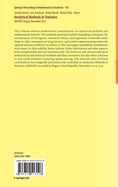 Produktbild: Analytical Methods in Statistics