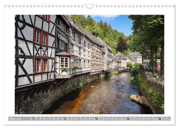 Produktbild: Monschau - Flanieren durch die historische Altstadt (Wandkalender 2026 DIN A3 quer), CALVENDO Monatskalender