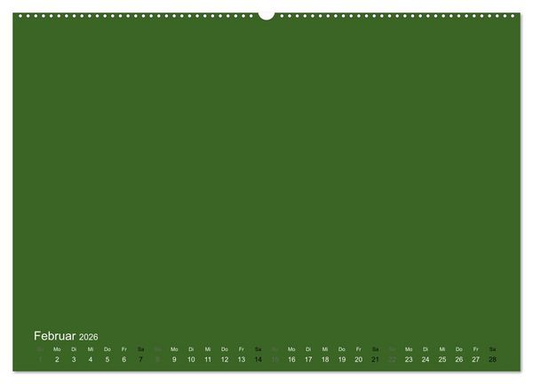 Produktbild: Bastelkalender - dunkel Gr&uuml;n (Wandkalender 2026 DIN A2 quer), CALVENDO Monatskalender