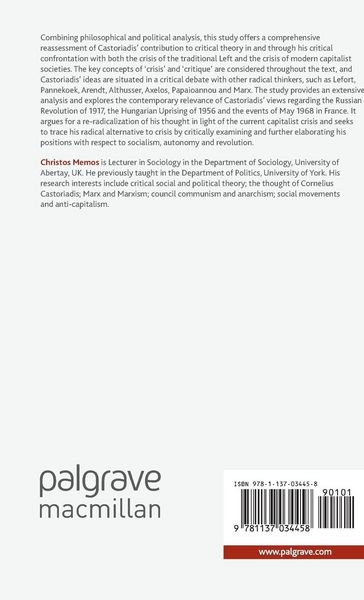 Produktbild: Castoriadis and Critical Theory