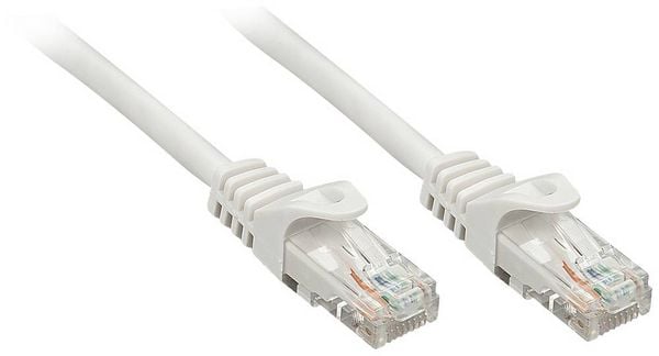 LINDY 48165 RJ45 Netzwerkkabel, Patchkabel CAT 6 U/UTP 5.00m Grau 1St.