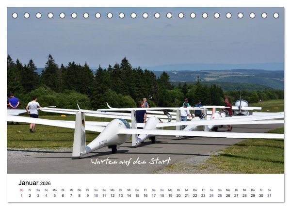Produktbild: Fliegerschule Wasserkuppe (Tischkalender 2026 DIN A5 quer), CALVENDO Monatskalender